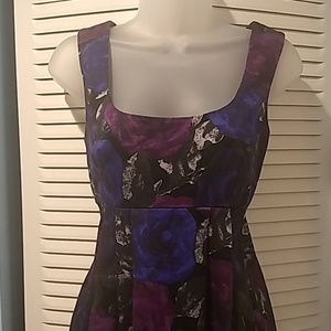 Purple and blue floral dress